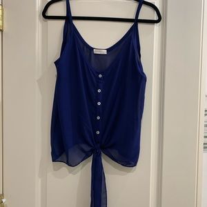 Solemio Sheer Front Tie Top